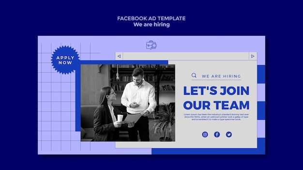 Modern We Are Hiring Template for Job Advertisements