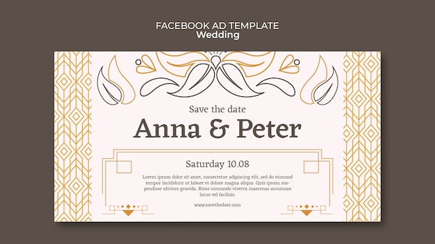 flat design wedding design template