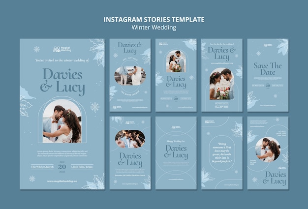 Flat design wedding template