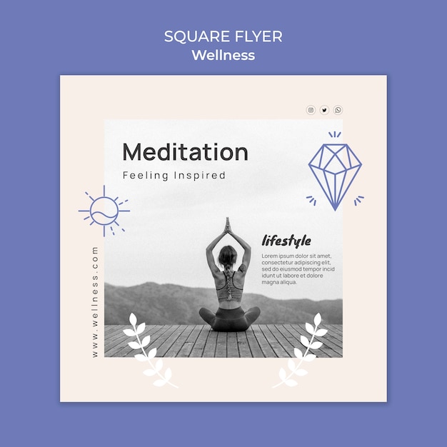 flat design wellness template