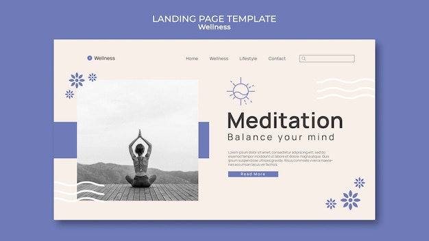 flat design wellness template