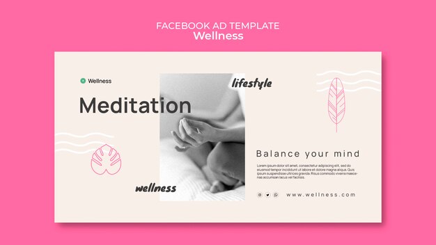 flat design wellness template