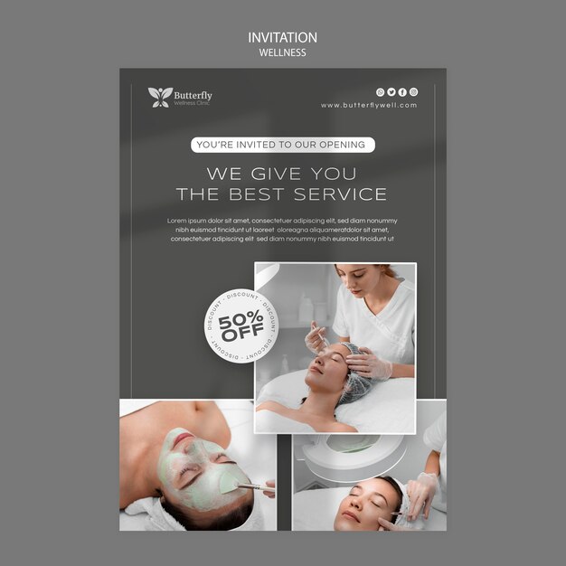 flat design wellness template
