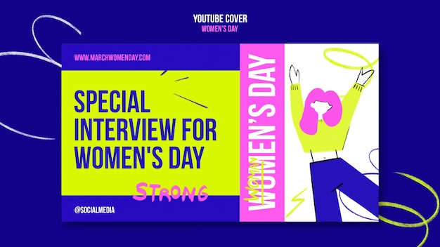 Flat design women's day template