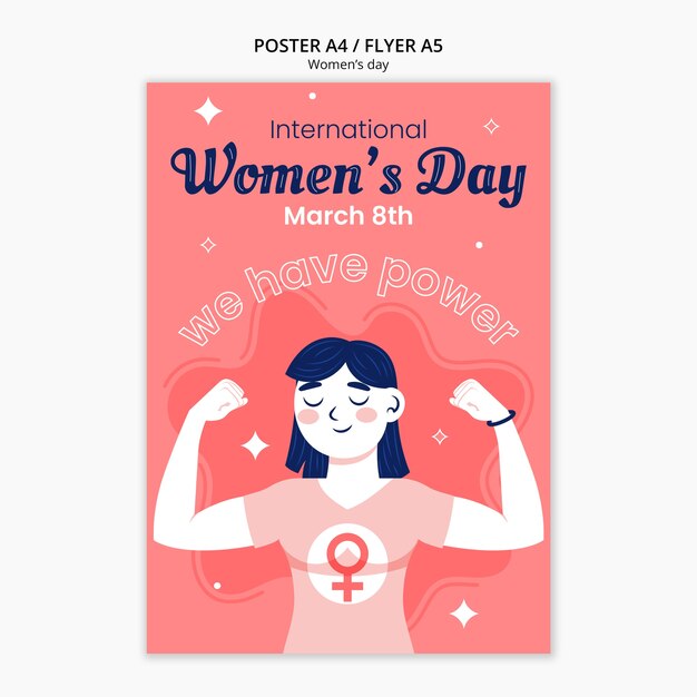flat design women's day template
