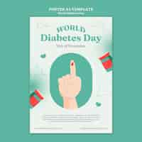 PSD gratuito modello di design piatto giornata mondiale del diabete