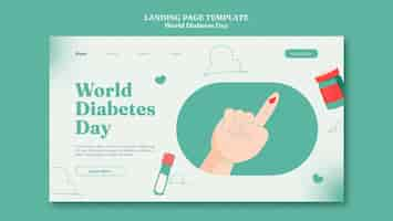 PSD gratuito modello di design piatto giornata mondiale del diabete