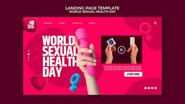 Всемирный день сексуального здоровья в плоском дизайне