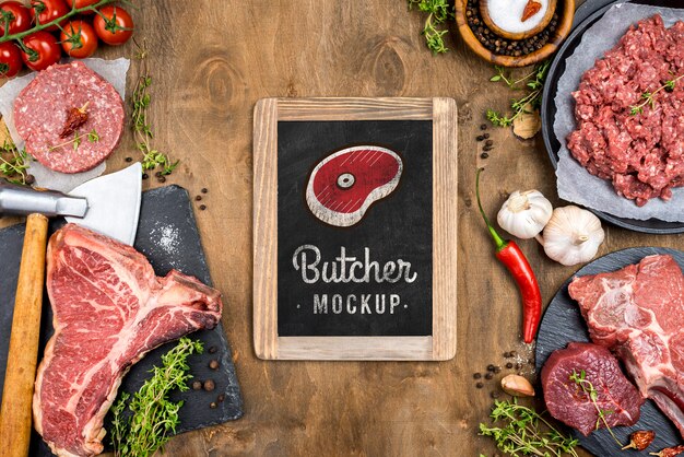 Download Free Psd Meat Products With Label Mock Up