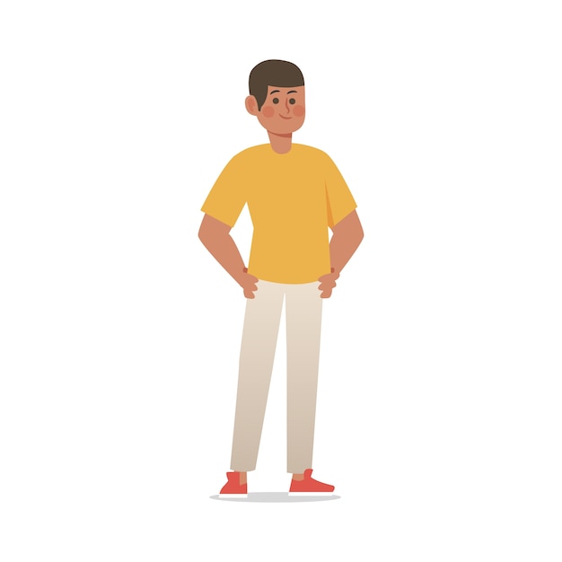 Free PSD flat man character