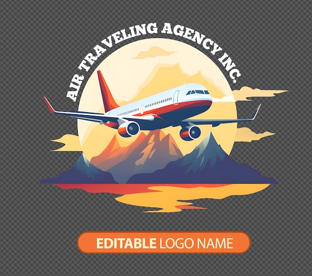 Free PSD flight company logo