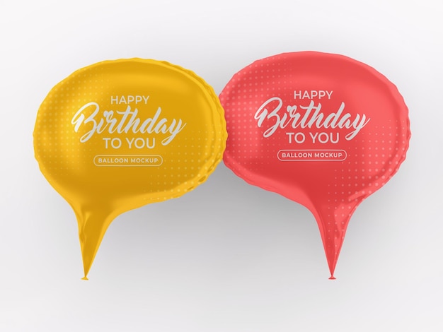 Floating Foil Balloon Mockup – PSD Templates for Party Decorations