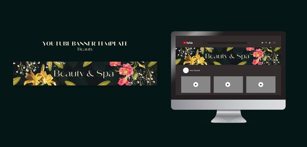 floral beauty concept  youtube banner