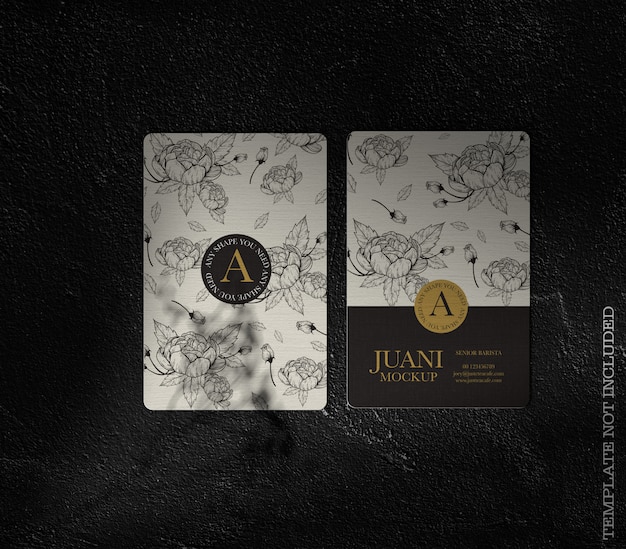 Floral business card mockup