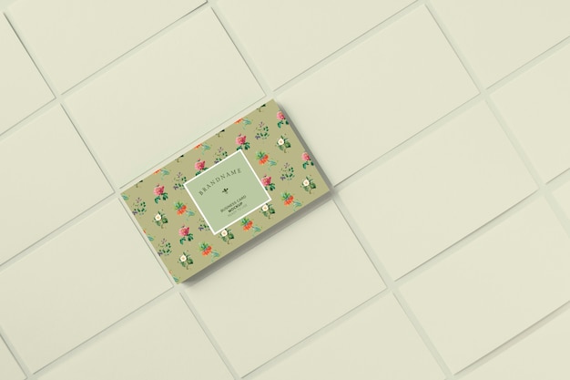 Get a Stunning Floral Business Card Template Mockup for Free
