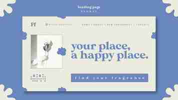 Free PSD floral design landing page