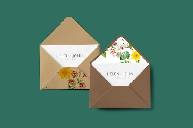 Floral envelope design