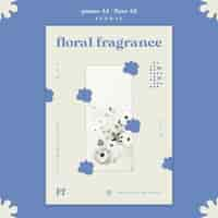 Free PSD floral fragrance poster design