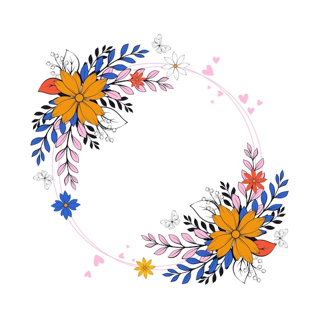 PSD gratuito floral frame