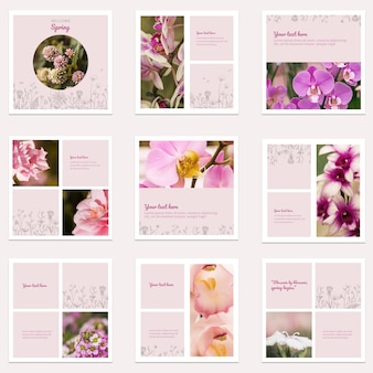 꽃 무늬 인스 타 그램 포스트 컬렉션