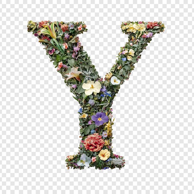 花の文字 Y 植物学アルファベット
