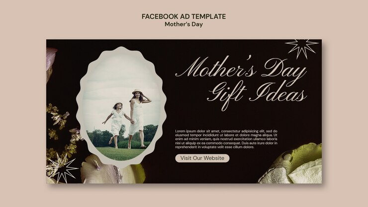Free PSD floral mothers day template