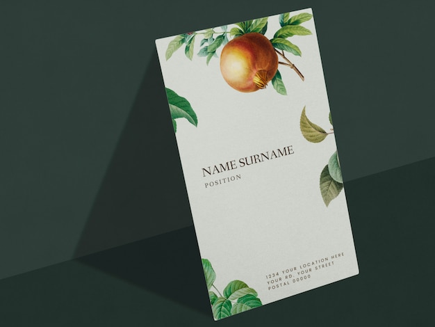 Floral name card design