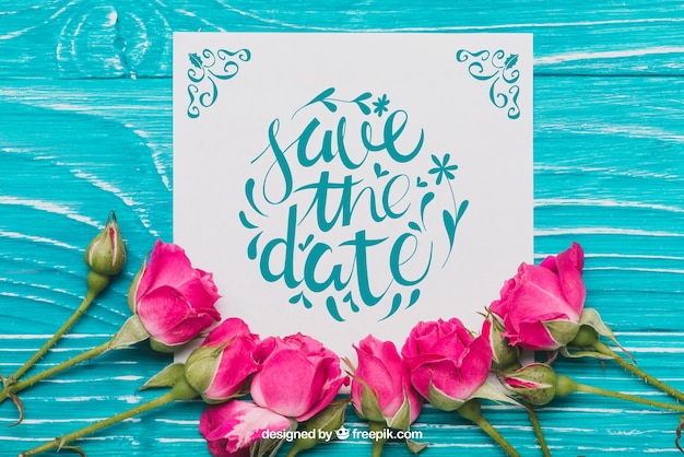 Floral save the date concept