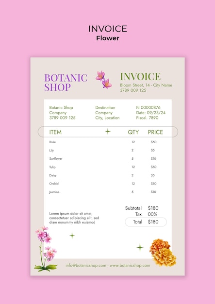 Floral template design
