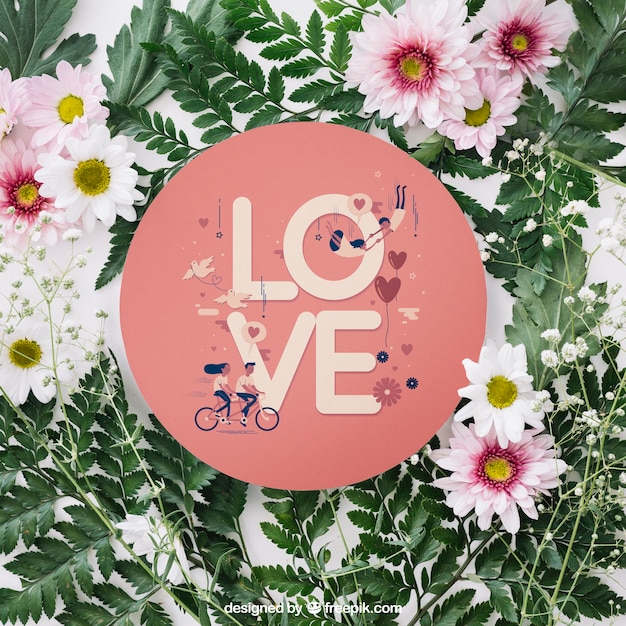 Free PSD floral wedding decoration