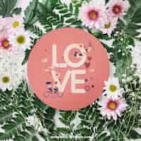 Free PSD floral wedding decoration