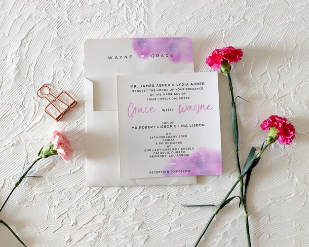 Download Free Psd Wedding Mockup With Tags And Cards