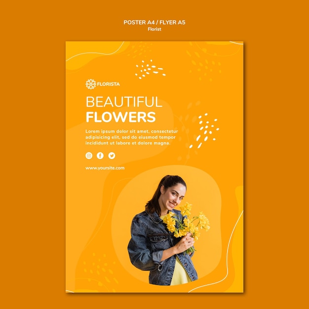 Florist concept poster design