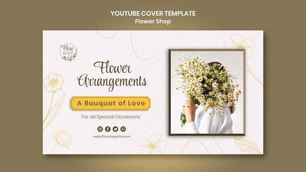 Free PSD flower arrangements youtube cover