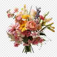 Free PSD flower bouquet isolated on transparent background