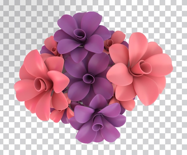 Flower Bouquet Top View