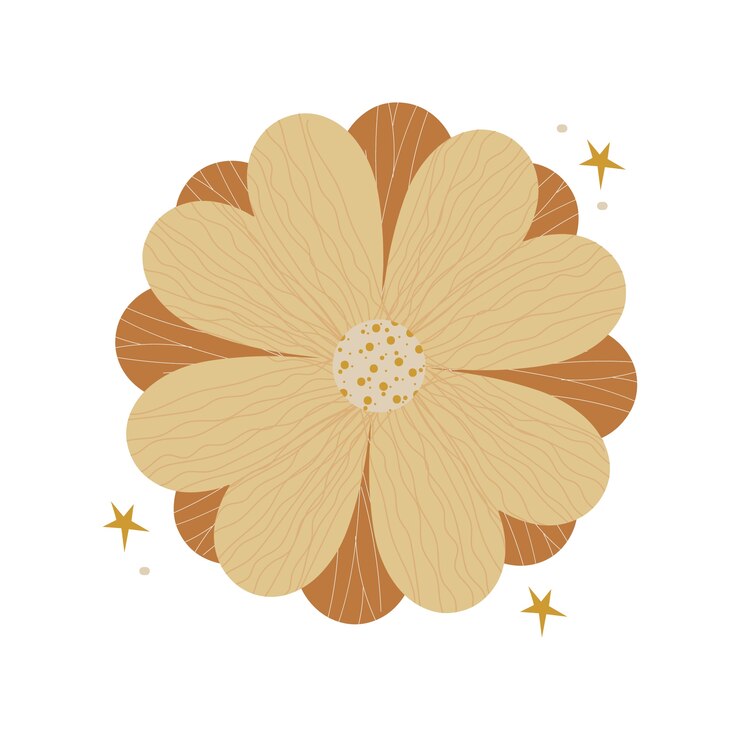 Free PSD flower element isolated