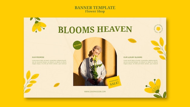 Flower shop banner template