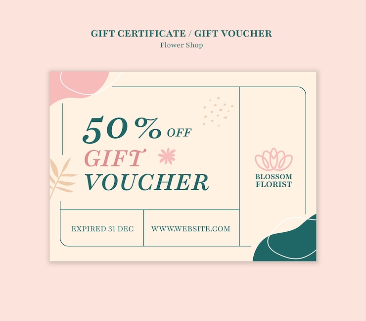 Free PSD flower shop business template