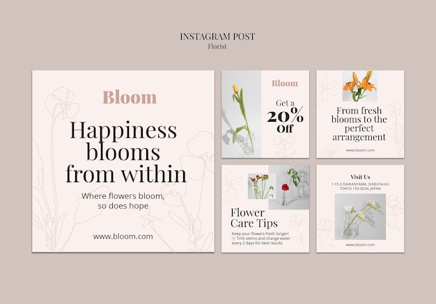 Flower shop business template