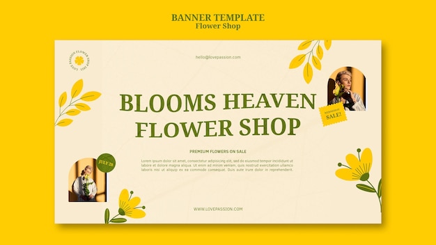 Flower shop horizontal banner