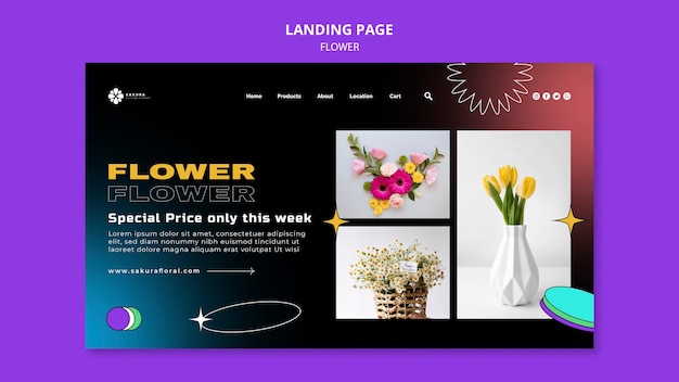 Flower shop landing page template