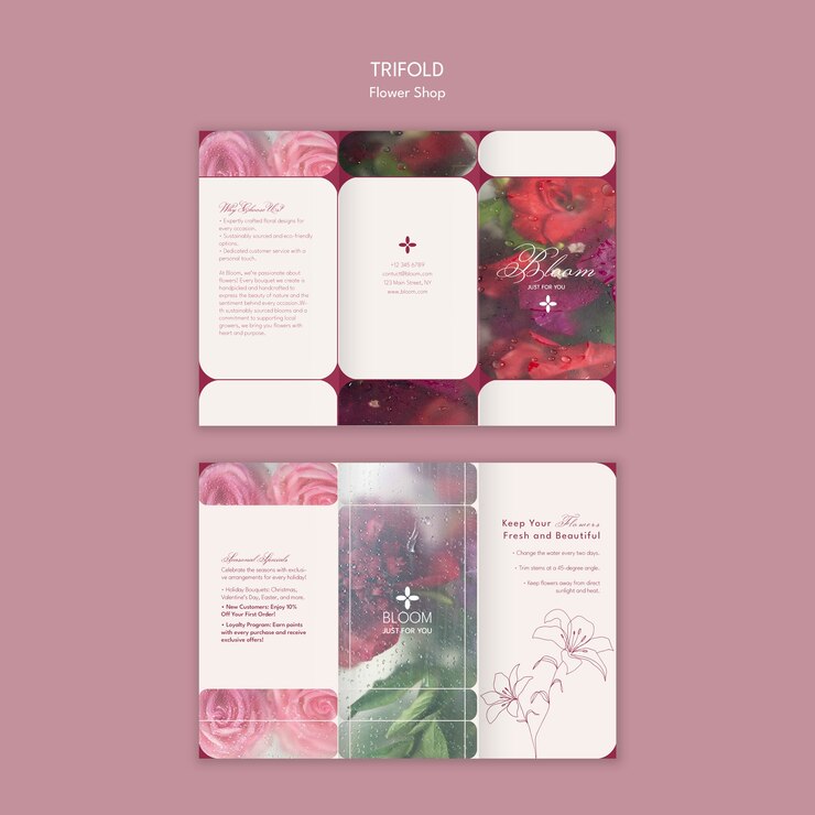 Free PSD flower shop template design