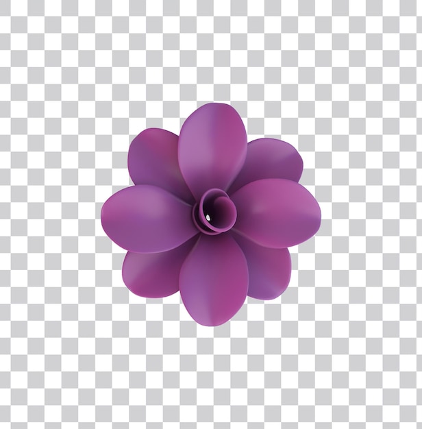 Free PSD flower top view