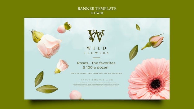 Flowershop banner template