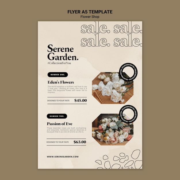 Flowershop flyer template