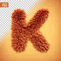 Free PSD fluffy 3d letter