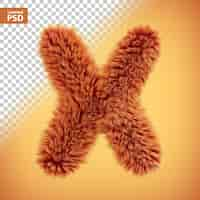 Free PSD fluffy 3d letter