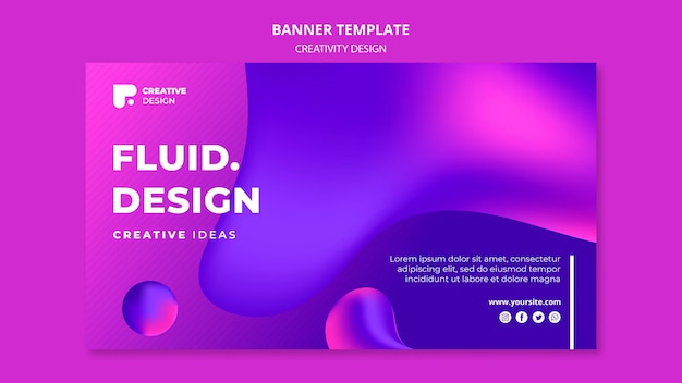 Fluid design banner template