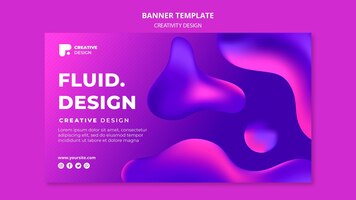 Free PSD fluid design banner template